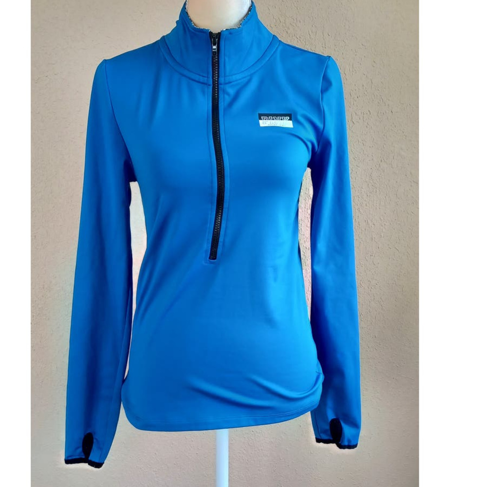 Victoria's Secret Pink Ultimate Logo 1/2 Zip Pullover Sweater Small